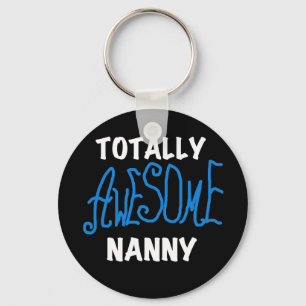 Blue Totally Awesome Nanny T-shirts and Gifts Keychain