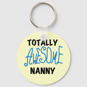 Blue Totally Awesome Nanny T-shirts and Gifts Keychain