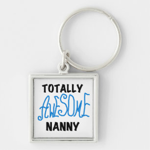 Blue Totally Awesome Nanny T-shirts and Gifts Keychain