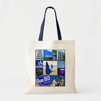 blue tote bag