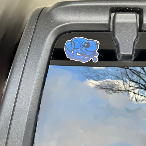 Blue Towed Toad Sticker