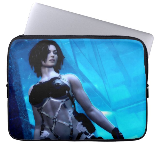 Blue Toxin laptop case (Front)