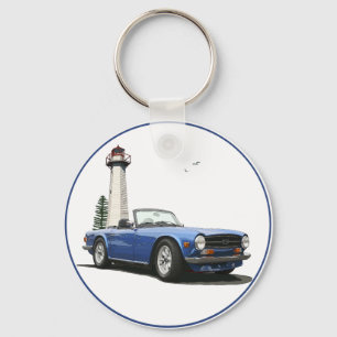 Blue TR6 Keychain