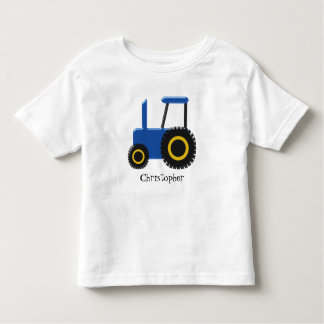 Blue Tractor Design Personalised Toddler T-shirt