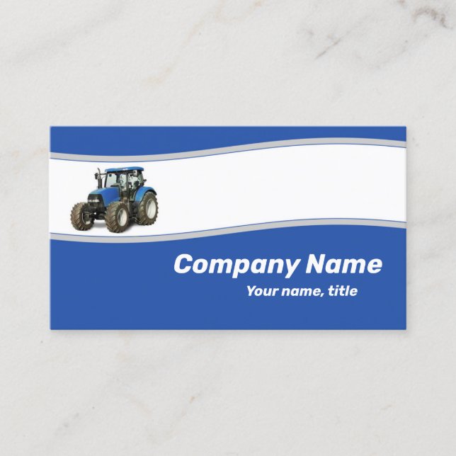 Blue Tractor - Farm Supply Business Card (Front)