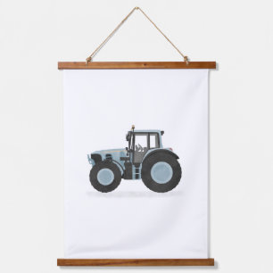 Blue Tractor Kids Room Decor Hanging Tapestry