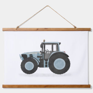 Blue Tractor Kids Room Decor Hanging Tapestry
