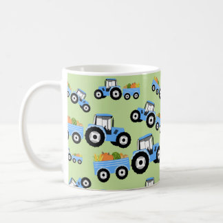 Blue Tractor Truck Farm Produce Coffee Mug