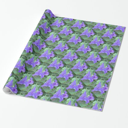 BLUE TRADESCANTIA FL0WER  WRAPPING PAPER