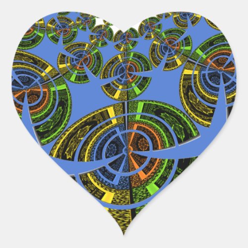 Blue tradition heart sticker