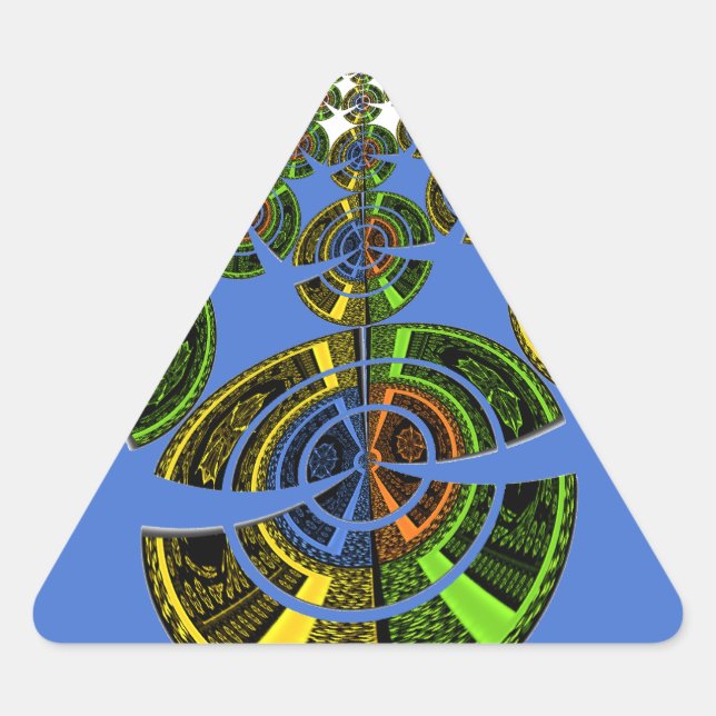 Blue tradition triangle sticker (Front)