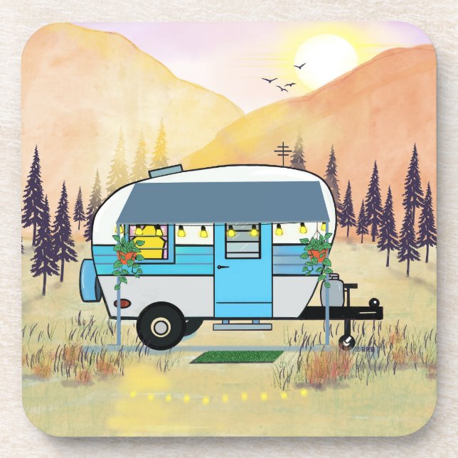 Blue Trailer Coaster (Front)