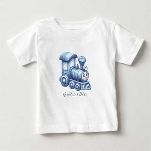 Blue Train Baby T_Shirt