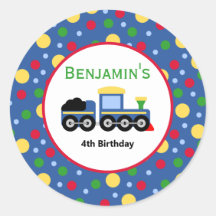 Blue Train Engine and Coal Car Birthday