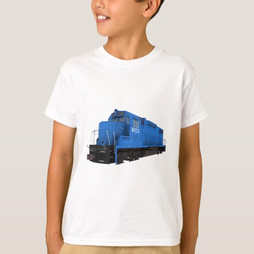 Blue Train Engine T_Shirt