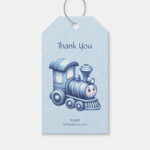 Blue Train Gift Tag