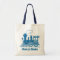 Blue train kids named id library tote bag