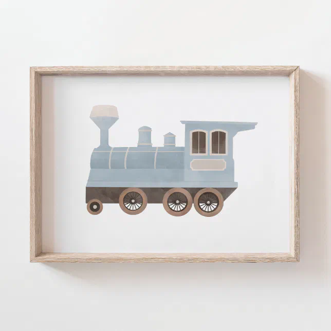 Blue Train Kids Room Decor 