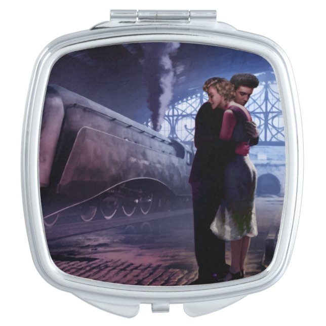 Blue Train Mirror For Makeup (Front)