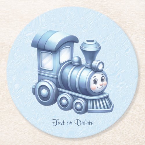 Blue Train Paper Coaster