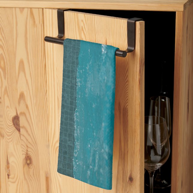 Blue Tranquility Pool Bliss 1 Kitchen Towel (Thirds Fold)