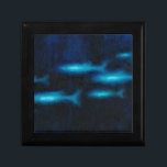 Blue Translucent Fish Silhouettes<br><div class="desc">This vibrant fine art print of a group of blue translutent fish swimming will be a great addition to any Zazzle product and will bring a great pop of color. Get it today!</div>
