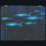 Blue Translucent Fish Silhouettes iPad Smart Cover<br><div class="desc">This vibrant fine art print of a group of blue translutent fish swimming will be a great addition to any Zazzle product and will bring a great pop of color. Get it today!</div>