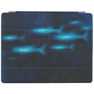 Blue Translucent Fish Silhouettes iPad Smart Cover