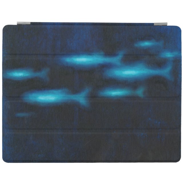 Blue Translucent Fish Silhouettes iPad Smart Cover (Horizontal)