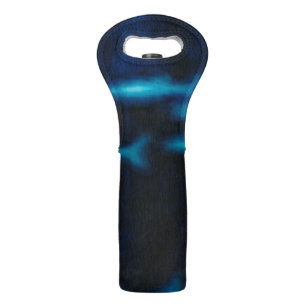 Blue Translucent Fish Silhouettes Wine Bag