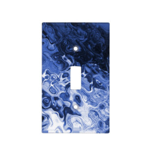 Blue Tree Abstract Art Light Switch Cover