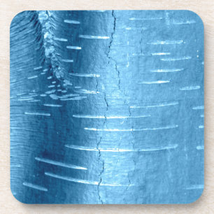Blue Tree Bark Beverage Coaster