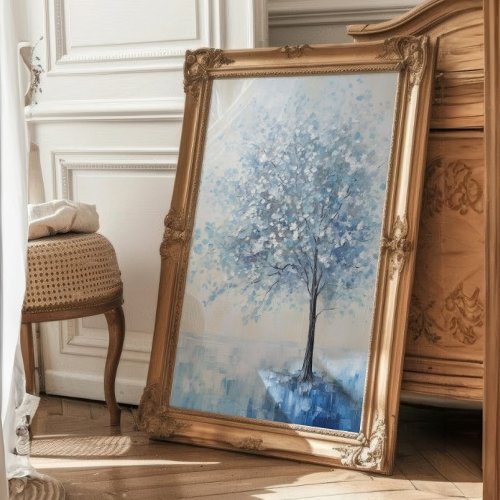  Blue Tree Calming Printable Wall Art