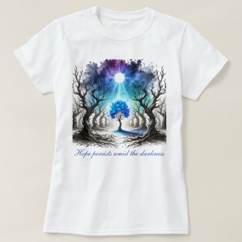 Blue Tree in a Dead Forest T_Shirt