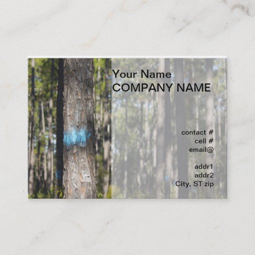 Customizable blue tree marking paint business card templates