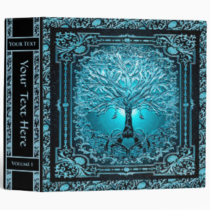 Blue Tree of Life Inner Light 3 Ring Binder