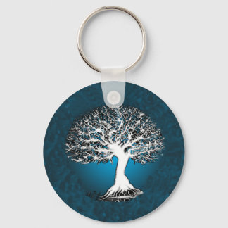Blue Tree of Life Keychain