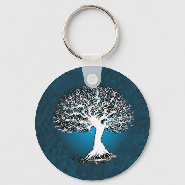 Blue Tree of Life Keychain (Front)