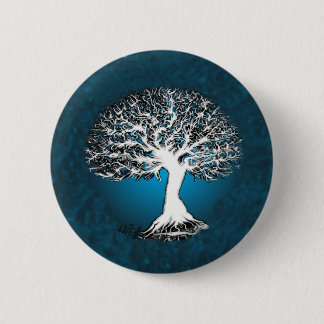 Blue Tree of Life Pinback Button