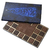 Blue Tree & Subliminal Snow Flakes Decorative Box (Opened)