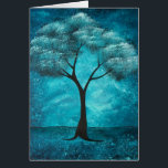 Blue Tree Sympathy Card<br><div class="desc">Outside..an image of my original painting, ''The Spirit Within'. Inside script: Wishing you strength to sustain you during this difficult time and healing that soothes both mind and spirit.</div>
