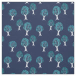 Blue Trees Fabric