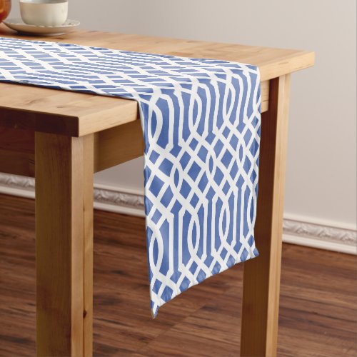 Blue Trellis Short Table Runner