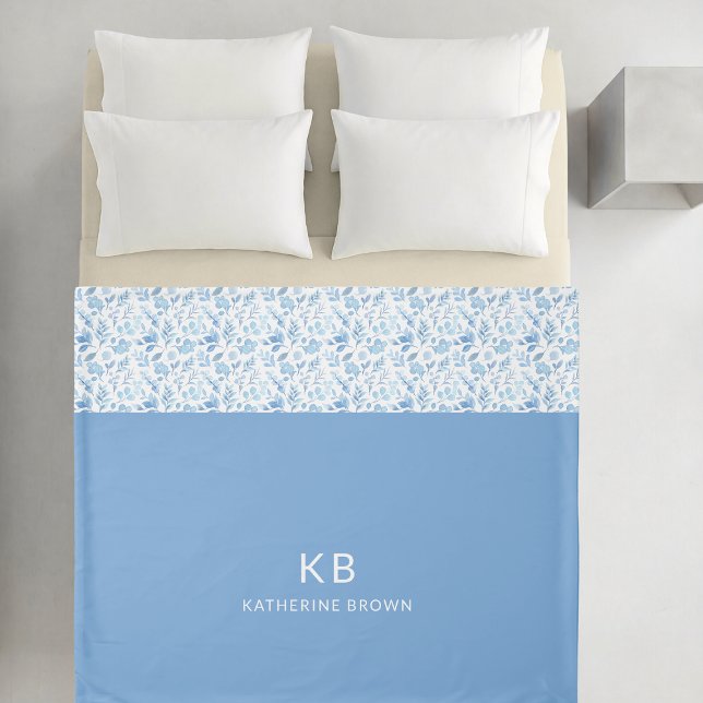 Blue Trendy Stylish Floral pattern Duvet Cover (Creator Uploaded)
