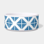 Blue Trendy Triangle Pattern Bowl<br><div class="desc">Chic and modern Trendy Triangles design with a cool triangle and diamond geometric pattern background. Make this design your own by adding text or changing the background color.</div>