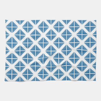 Blue Trendy Triangle Pattern Kitchen Towel