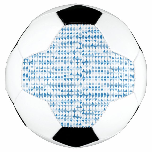Blue Triangle Pattern Soccer Ball – Modern Ball (Front)