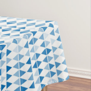 Blue Triangle Pattern Tablecloth – Modern