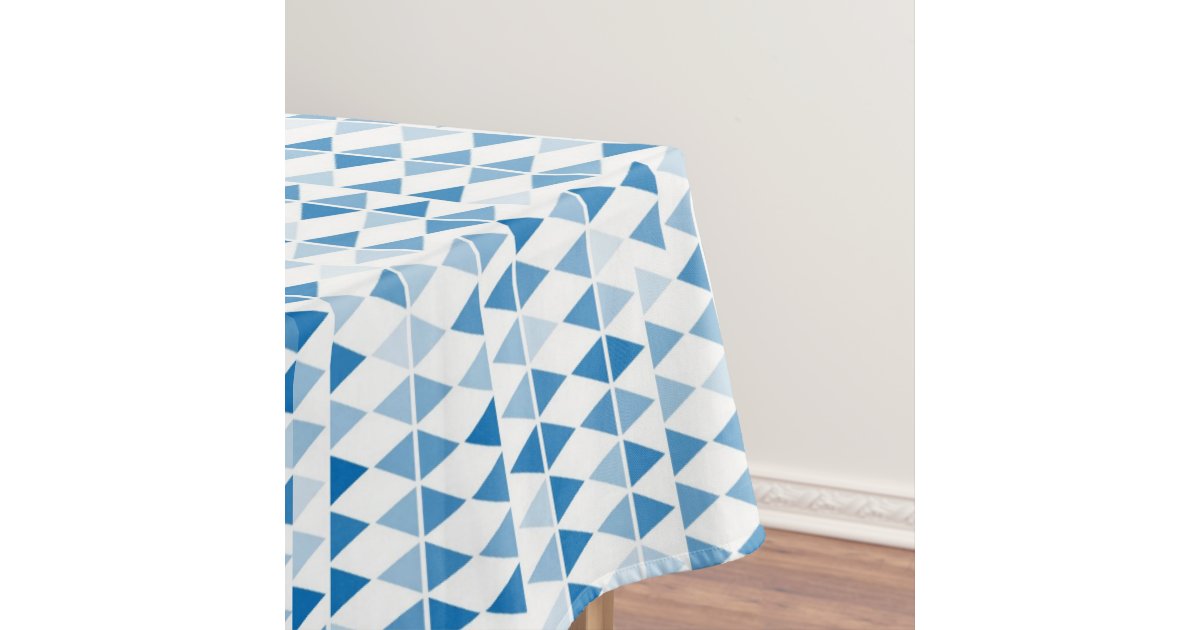 Triangular Tablecloth Blue Triangle Pattern Tablecloth – Modern | Zazzle