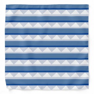 Blue Triangle Stripe Pattern 